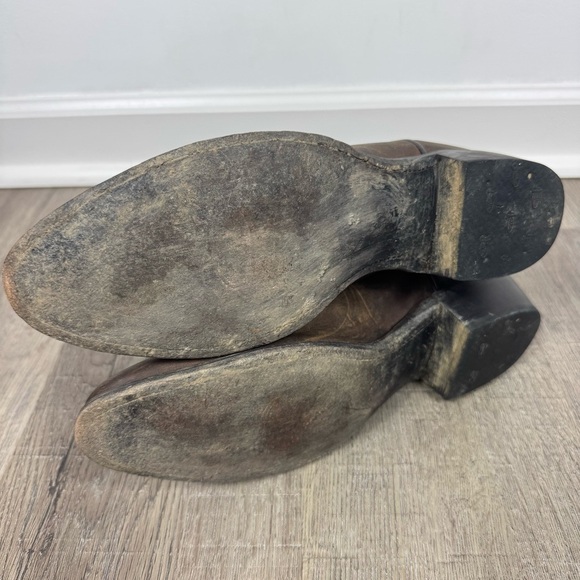 Justin Boots Men’s Leather Western Size 9.5 D Style 2253 Brown Cowboy Round Toe - Picture 7 of 11